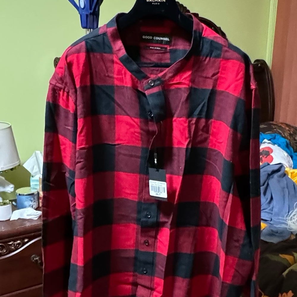 Good Counsel Beckman L/S Flannel 3XLT NWT